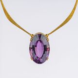 Modernes Amethyst Goldcollier - Bild 2