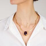Modernes Amethyst Goldcollier - Bild 3
