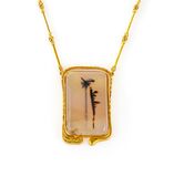 Quarz-Dendrit Goldcollier - Bild 1