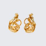 Paar goldene Ohrclips