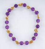 Amethyst Goldcollier - Bild 1