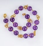 Amethyst Goldcollier - Bild 2
