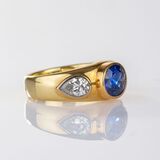 Goldring mit Steinsynthesen - Bild 2