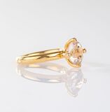 Modern Pink Quartz Ring with Diamonds by Kim - image 2