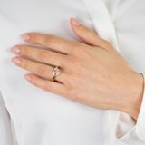 Modern Pink Quartz Ring with Diamonds by Kim - image 3