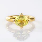 Modern Citrine Ring with Diamonds by Kim - image 1