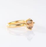 Modern Smoky Quartz Ring with Diamonds by Kim - image 2