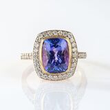 Tansanit-Brillant Ring - Bild 1