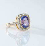 Tansanit-Brillant Ring - Bild 2