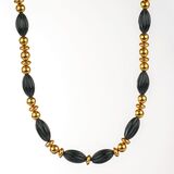 Goldcollier mit schwarzer Jade 'Meister Collection' - Bild 2