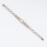 Art Nouveau Diamond Bracelet with Pearl - image 2
