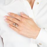 Art Nouveau Ring with Old Cut Diamonds - image 3