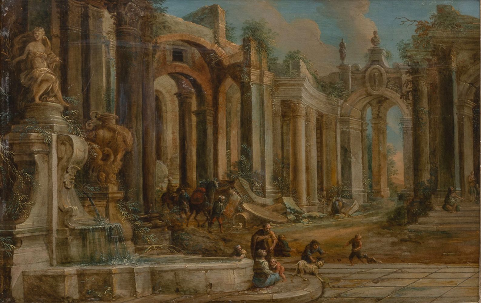 Franz Lorenz Viechter - Karawanserei in Ruinen Karawanserei in Ruinen