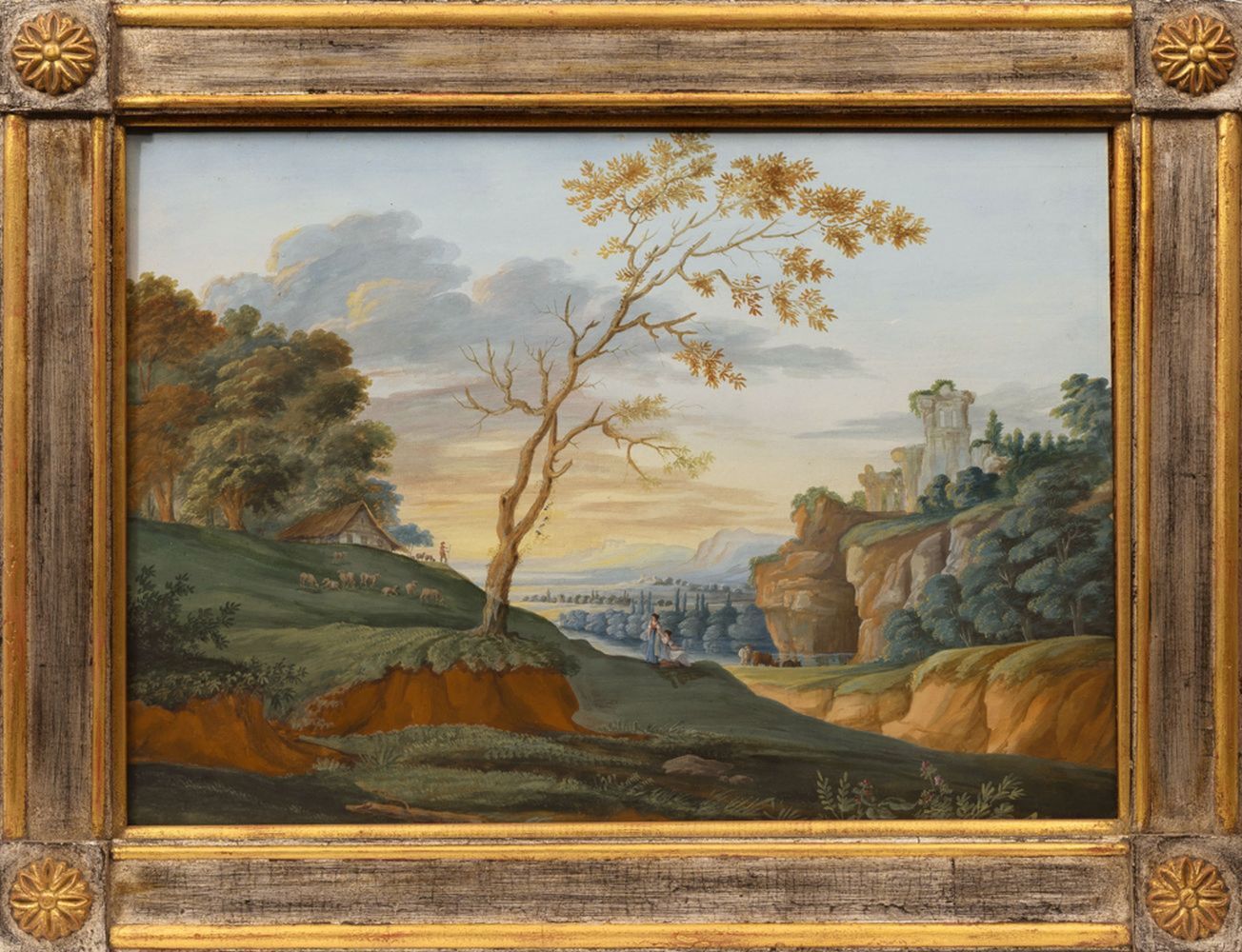 Paar Gegenstücke: Klassizistische Landschaften - Bild 3