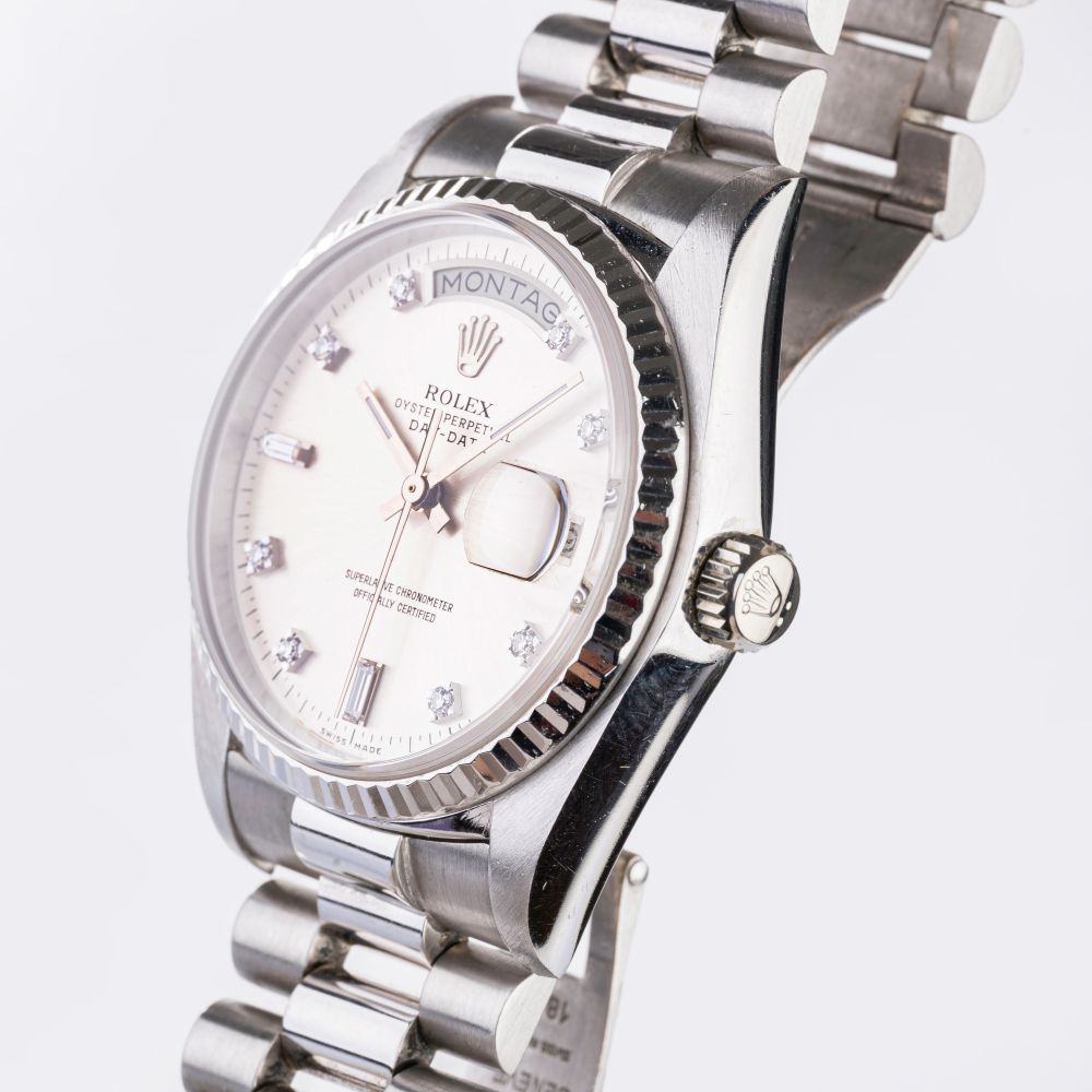 Herren-Armbanduhr 'Day-Date 36' Weißgold mit Diamanten - Bild 2