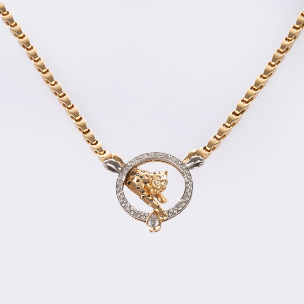 A splendid Panthère Necklace 'Cercle de diamants' A splendid Panthère Necklace 'Cercle de diamants'