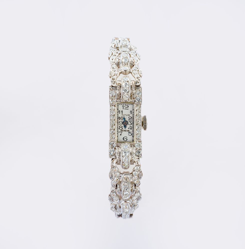 Titus Geneve - Art-déco Ladies' Wristwatch with Diamonds Art-déco Ladies' Wristwatch with Diamonds