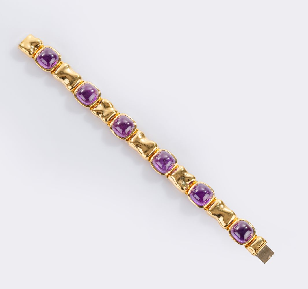 Amethyst Armband 'Bamboo' - Bild 2