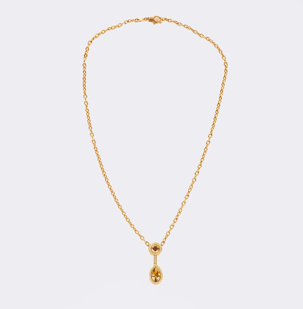 Fancy Diamond Necklace - image 2