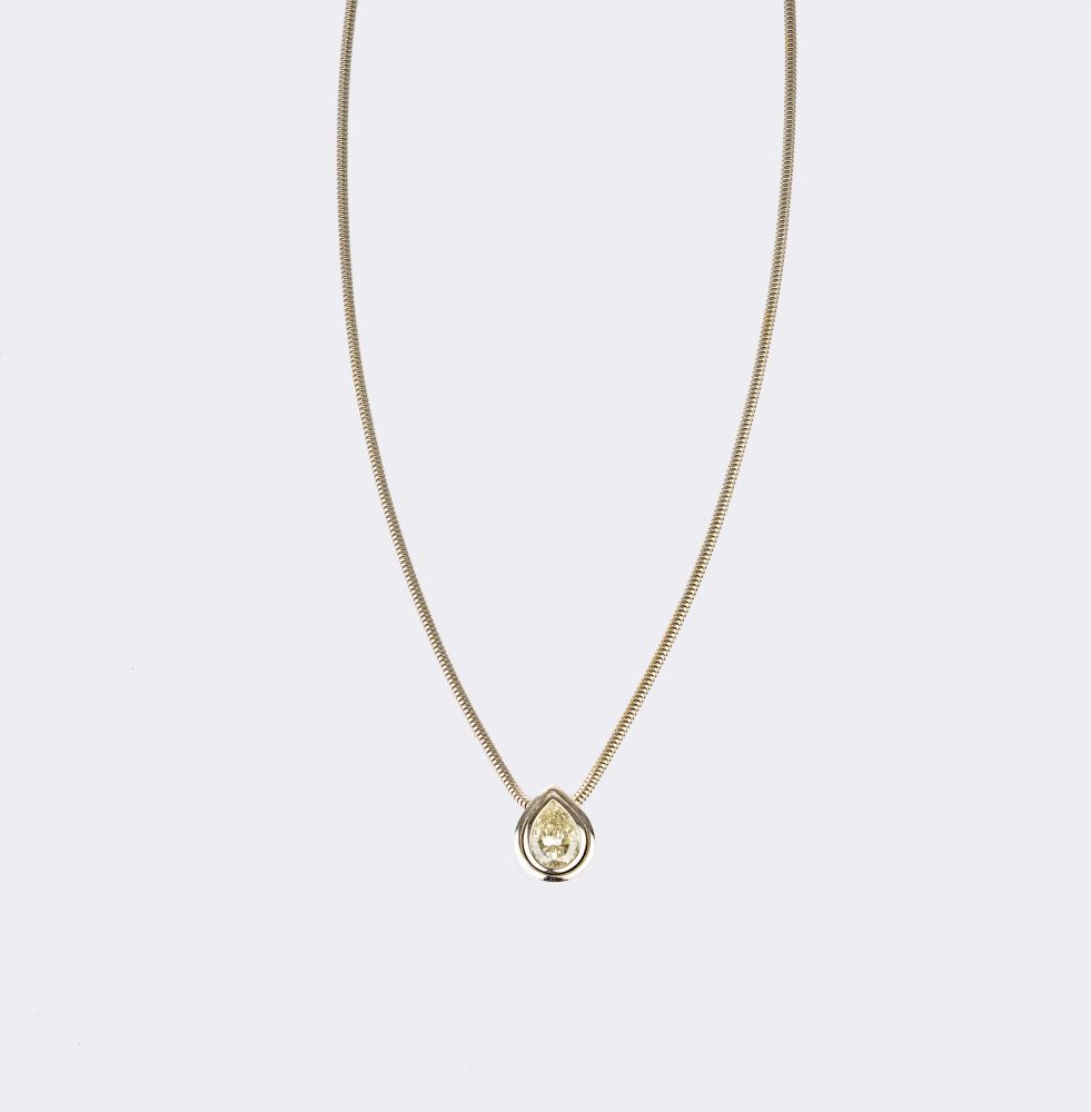 Tropfen Diamant Anhänger an Kette - Bild 2