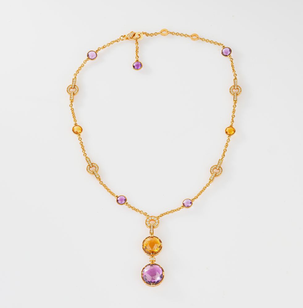 Bulgari - Collier 'Parentesi Cocktail' in Roségold mit Edelstein-Besatz Collier 'Parentesi Cocktail' in Roségold mit Edelstein-Besatz