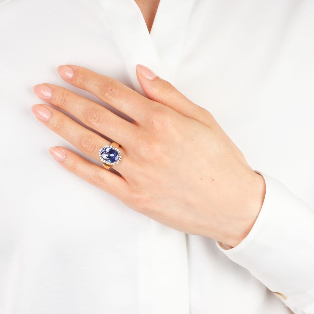 Tansanit-Brillant Ring - Bild 3