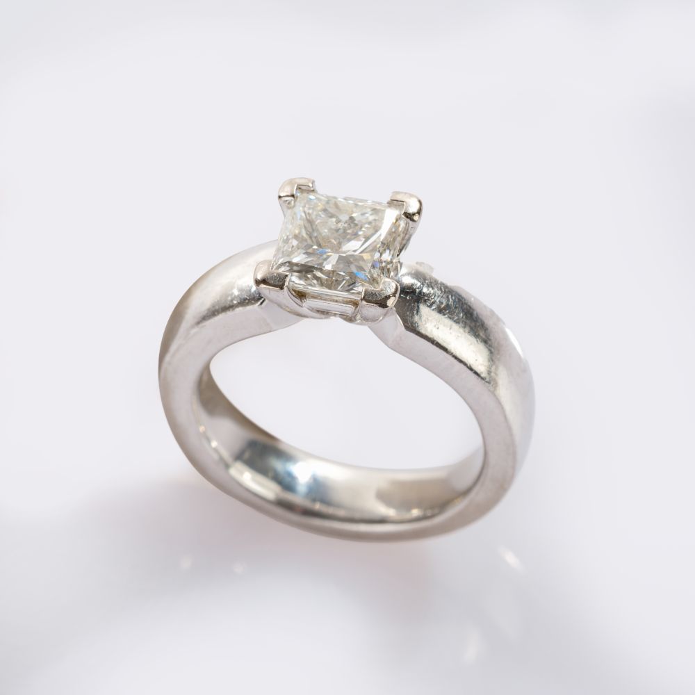Hochfeiner Princess Diamant Solitärring - Bild 3