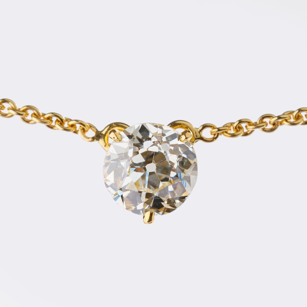 Hochkarätiger Diamant-Anhänger an Kette - Bild 2