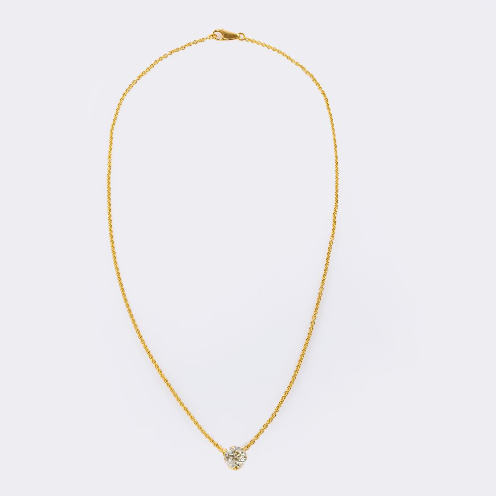 Hochkarätiger Diamant-Anhänger an Kette - Bild 3