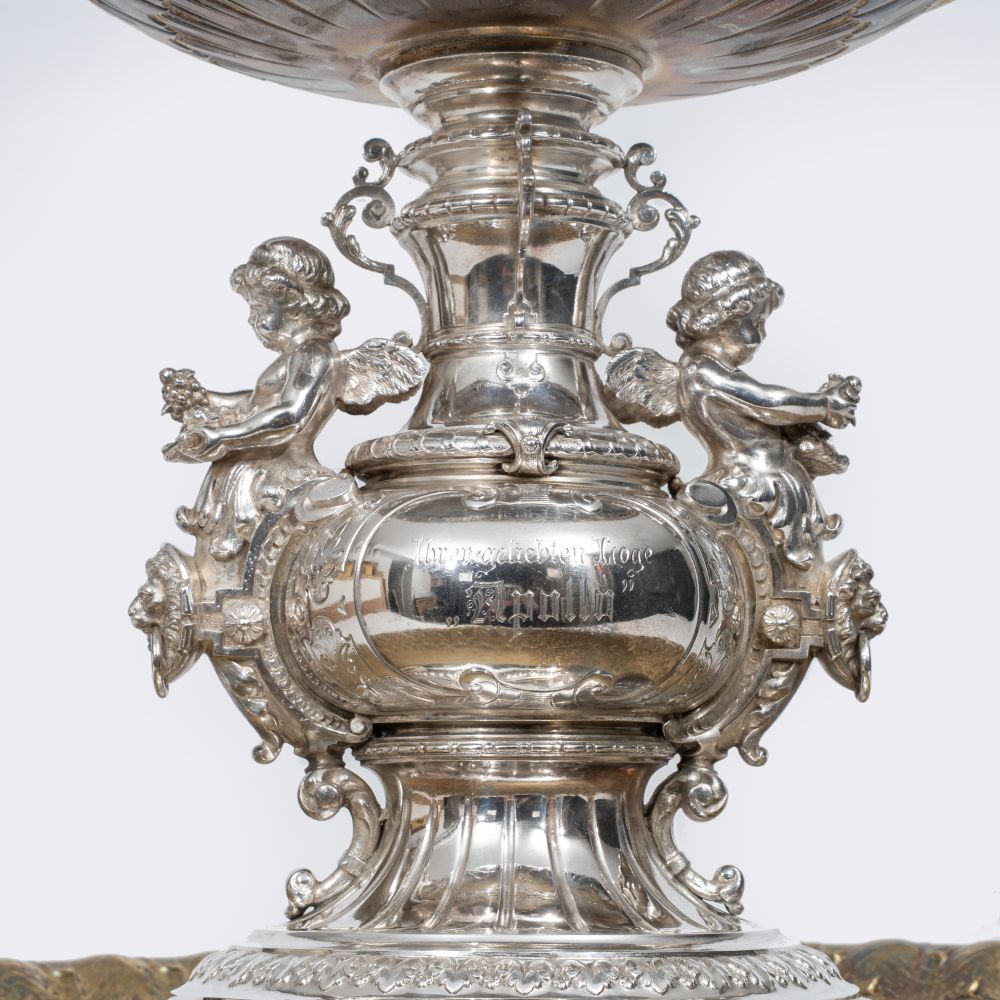 Magnificent centerpiece of the 'Apollo Lodge' in Leipzig in the form of a table fountain - image 3
