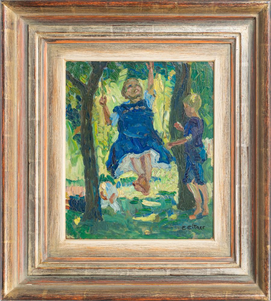 Maria, artist's daughter, on a Swing - image 2