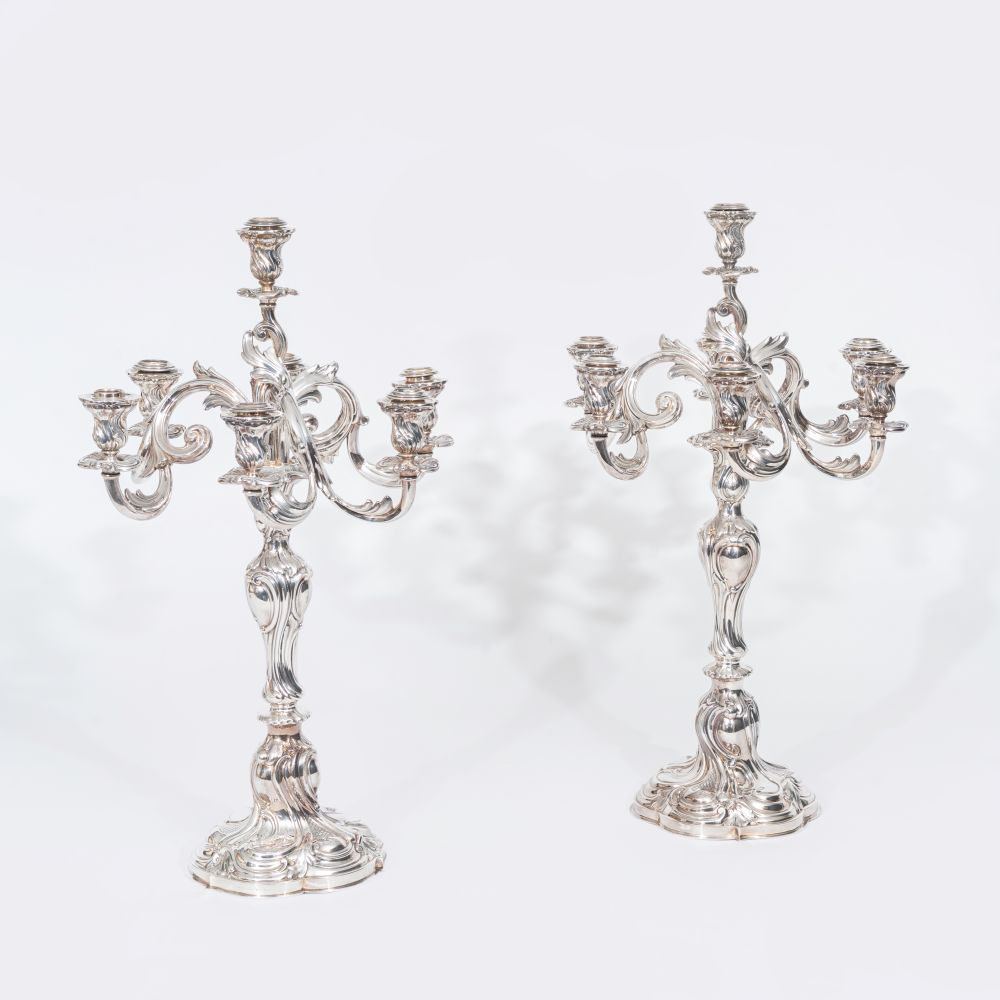 A Pair of Opulent Seven-armed Girandoles