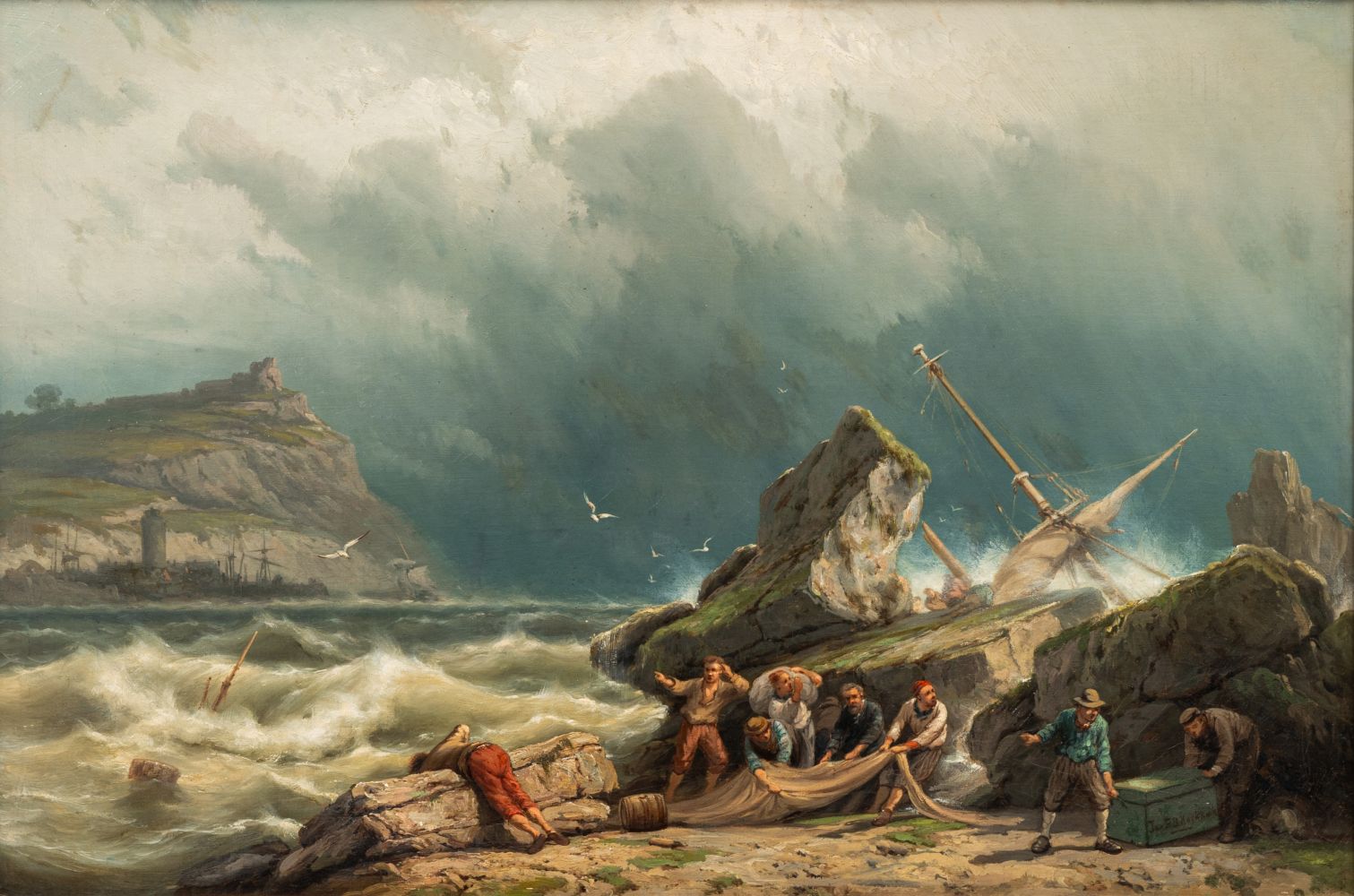 Johannes Hermann Barend Koekkoek - Gerrettet Gerrettet