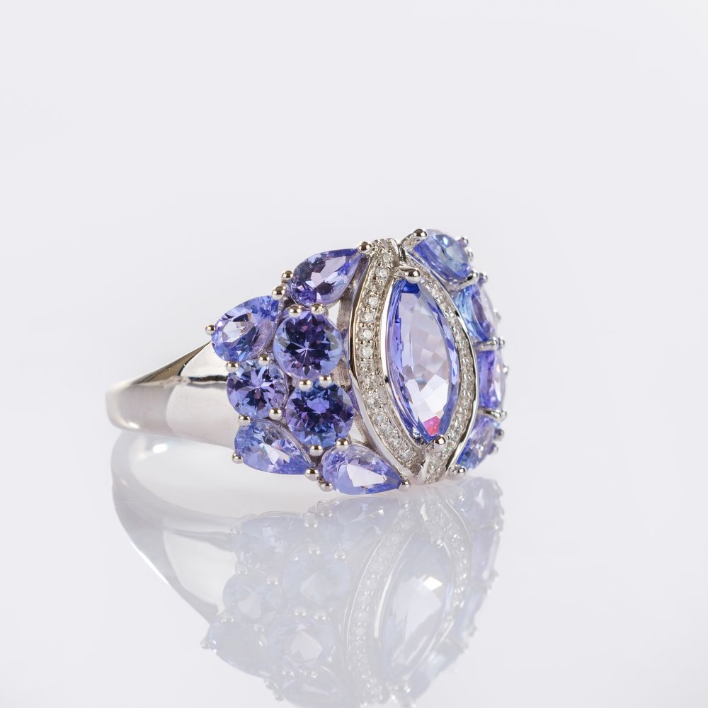 Tansanit-Brillant Ring - Bild 2