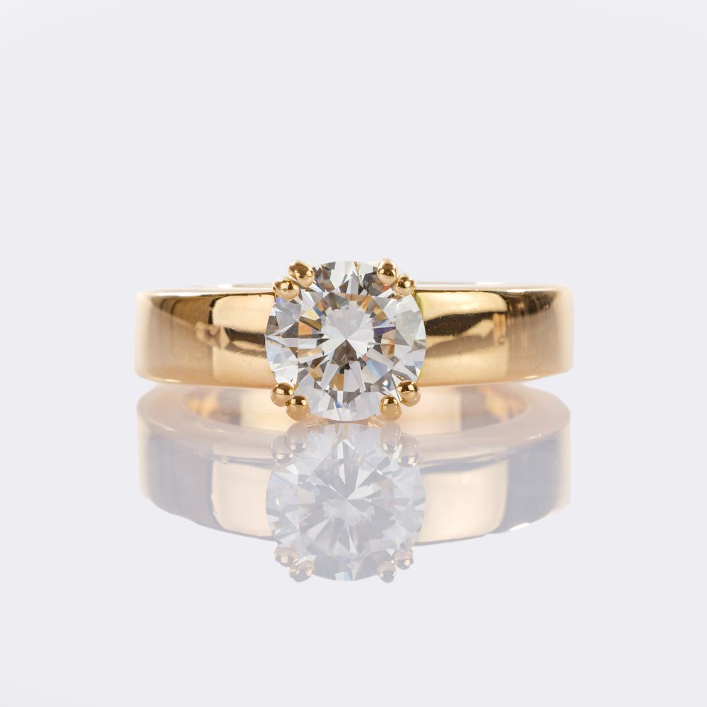 Feiner Solitär Brillant Ring Feiner Solitär Brillant Ring