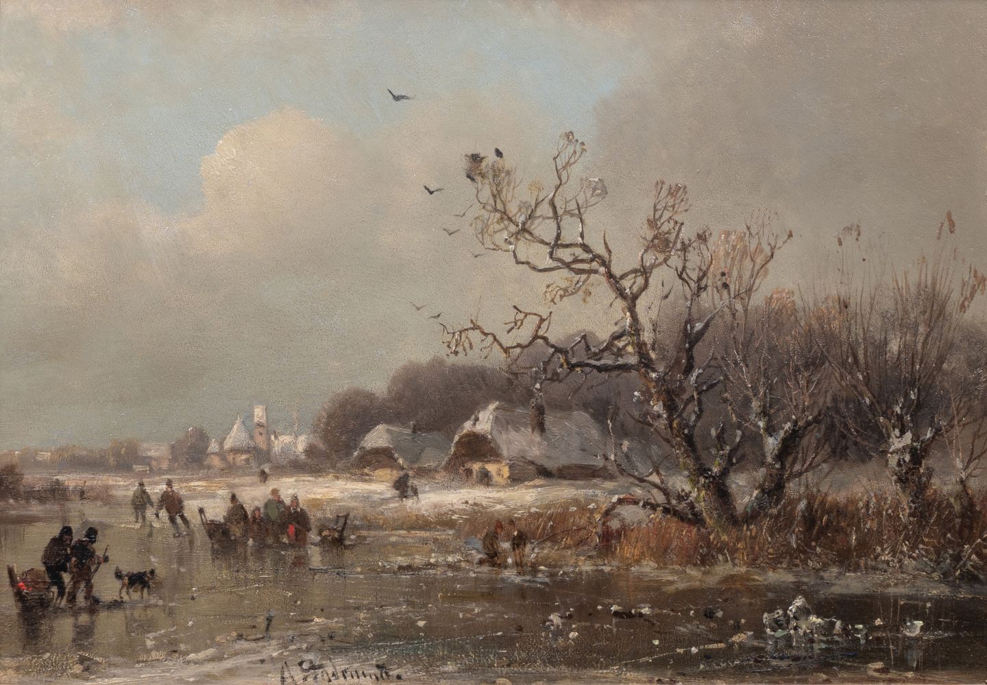 Adolf Stademann - Winter am Fluss Winter am Fluss
