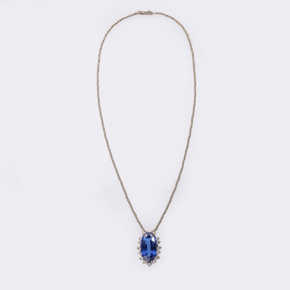 Highcarate Tanzanite Diamond Pendant on Necklace - image 2