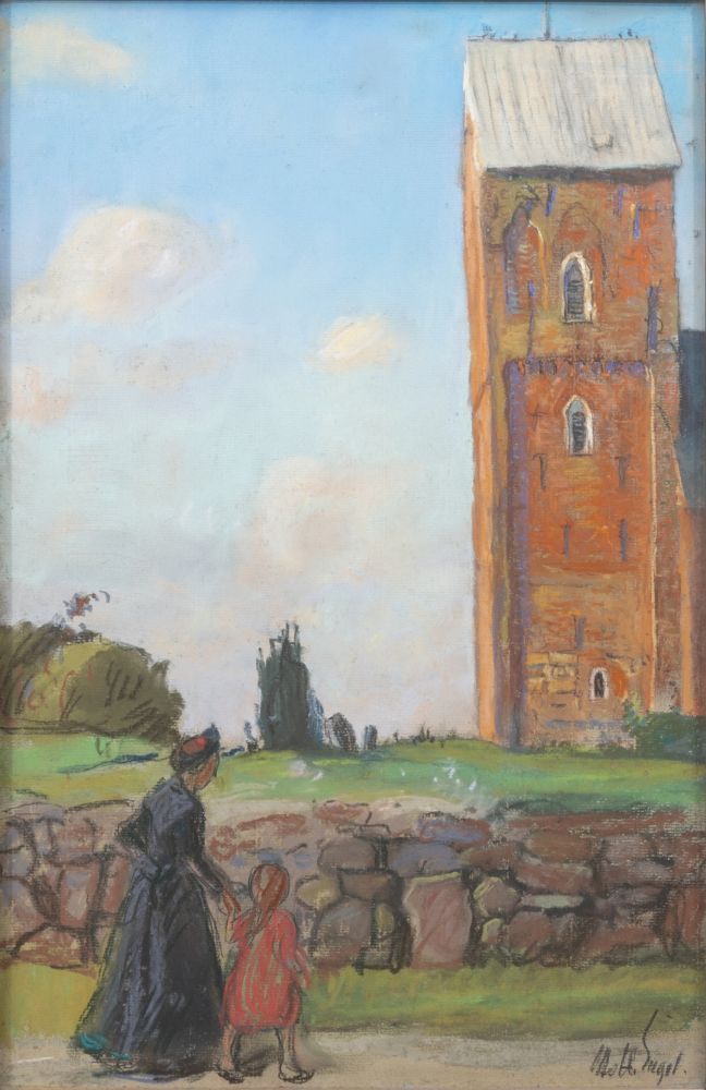 Otto Heinrich Engel - Church tower of the Johannischurch on the Island Föhr Church tower of the Johannischurch on the Island Föhr