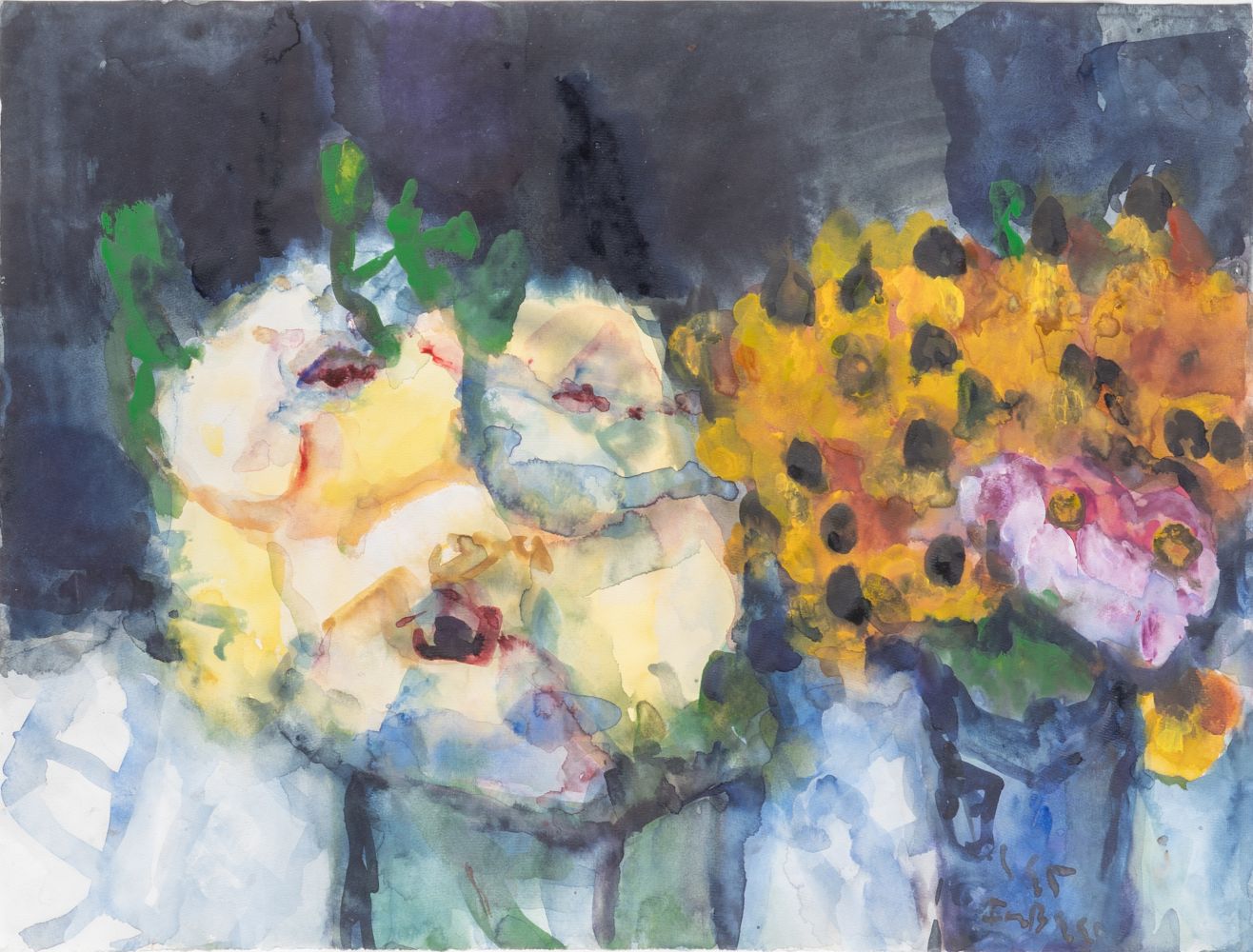 Klaus Fußmann - Floral still life with vases Floral still life with vases