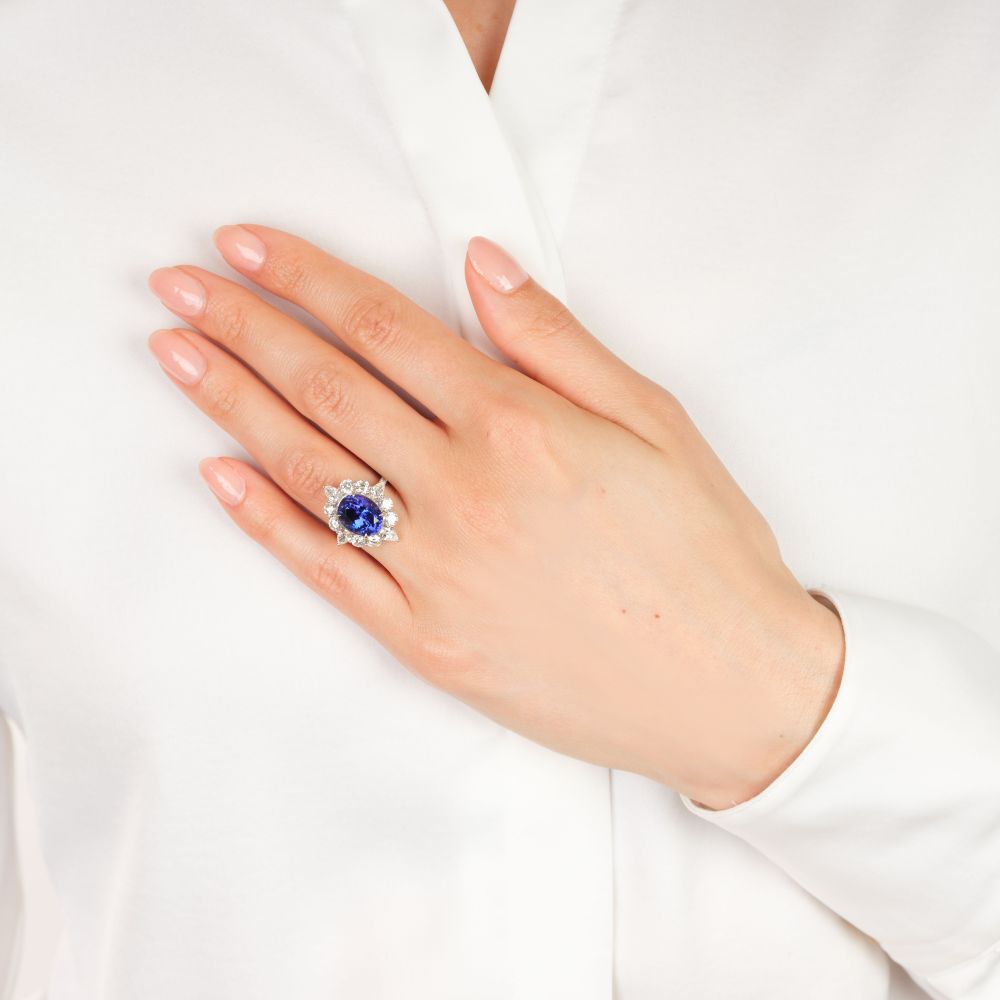 Außergewöhnlicher Tansanit-Diamant Ring - Bild 4