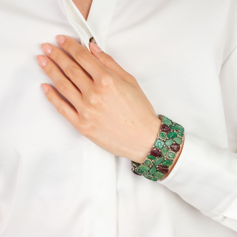 Tutti-Frutti Edelstein-Brillant Armband - Bild 4