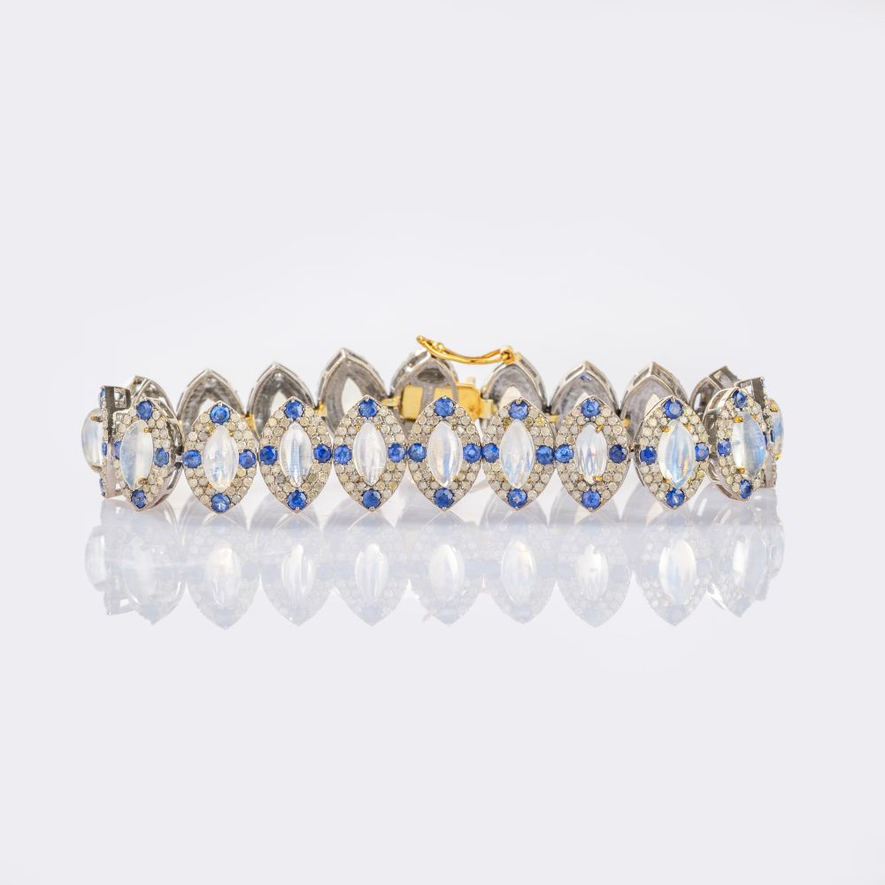 Mondstein-Saphir-Brillant Armband - Bild 2