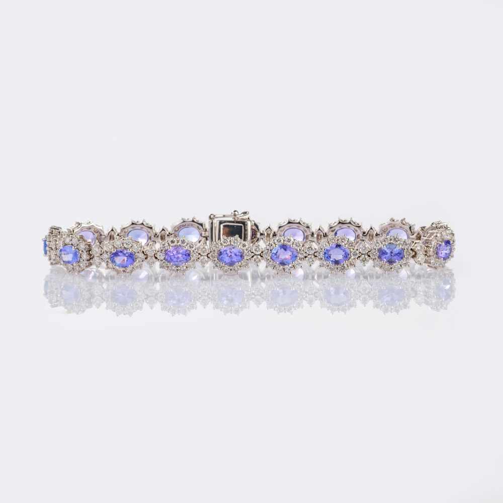 Fine Tanzanite-Diamond Bracelet Fine Tanzanite-Diamond Bracelet