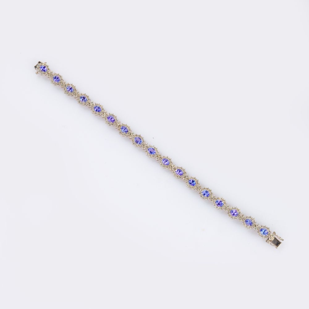 Fine Tanzanite-Diamond Bracelet - image 2