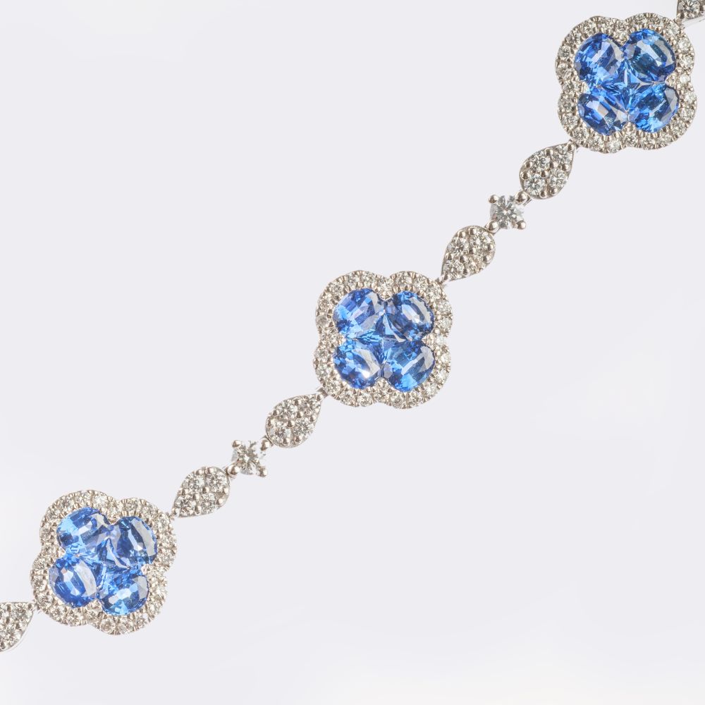 Saphir-Brillant Armband 'Kleeblätter' - Bild 2