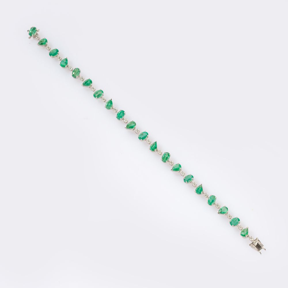 Emerald-Diamond Bracelet - image 2