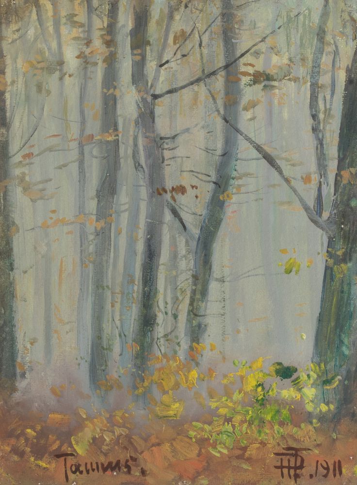 Hans Peter Feddersen - Misty forest in the Taunus Misty forest in the Taunus
