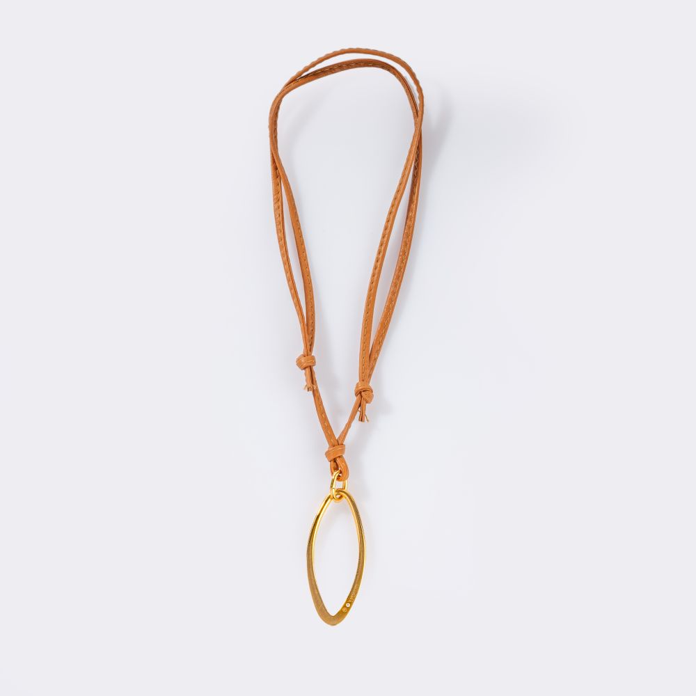 Gold Necklace Lyrique with Pendant - image 2