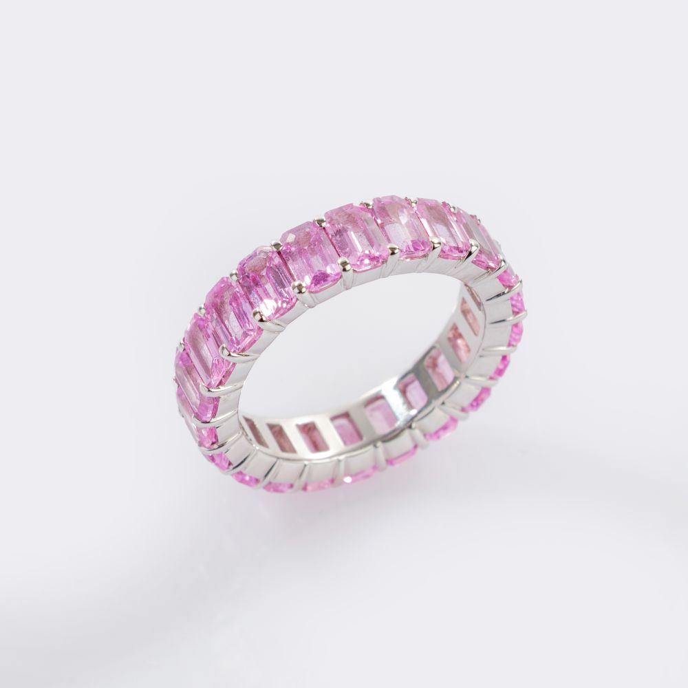 Pink Saphir Rivière Ring - Bild 2