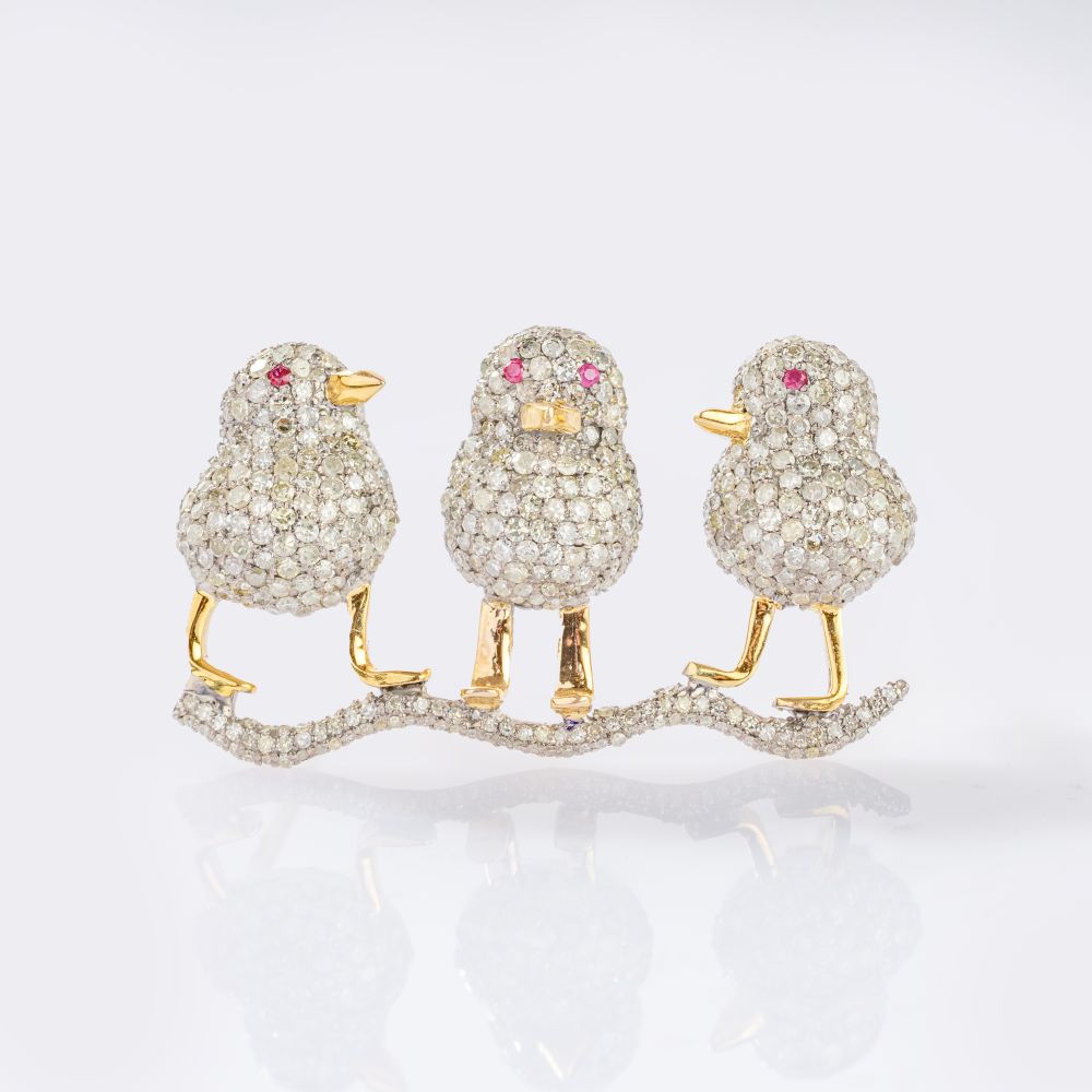 Aparte Diamant-Brosche 'Petits oiseaux' Aparte Diamant-Brosche 'Petits oiseaux'